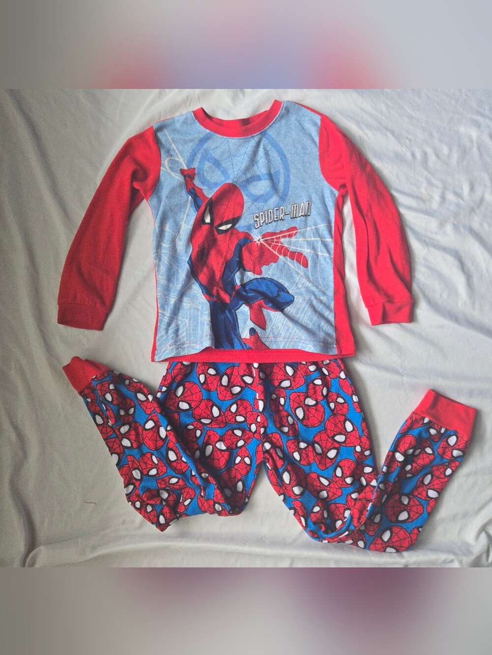 Marvel Spider-Man Kids Boy's Pajama Set in Red and Blue Small 6-7 Super Hero